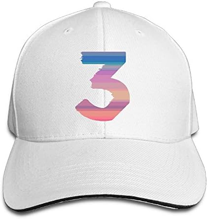Fashion Chance The Rapper Number 3 Adjustable Hunting Sandwich Caps White