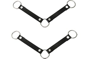 JILINWEI 2pcs Dog Kennel Fan Hanging Utility Straps for Ryobi P3320 Fan Holder,Waterproof Dog Crate Fan Strap with O-Rings to fit a Ruffland Kennel and Hold Your Ryobi P3320 Fan,Black