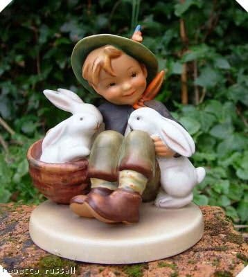 hummel boy with bunnies