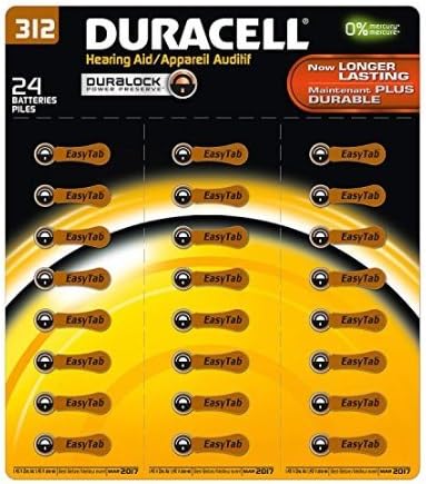Duracell Hearing Aid Size 312 Batteries 24 Count