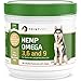 POINTPET Hemp Omega 3, 6 and 9 - Organic Hemp, Fish Oil Mobility Supplement for Dogs - Aids Skin, Immunity, Heart, Gastrointestinal Health - Natural Treats for Soothing Itching, Allergies - 90 Chews