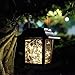 Forthcan Solar Hanging Lantern Lights Outdoor,Solar Lantern with Handle and 30 Warm White LEDs Solar Table Lamp for for Lawn Patio Yard Pathway Walkway Courtyard Garden (Warm White)