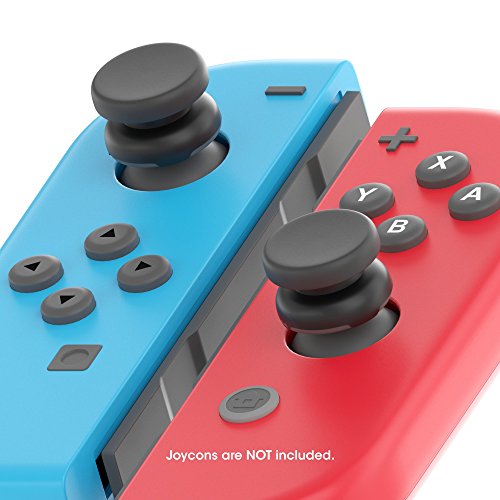 TechMatte Nintendo Switch ThumbStick Grip, Joy-Con Thumbstick Adapter Grip Caps Designed for The Nintendo Switch for Better Grip, Precision Aiming Perfect for FPS Like Doom, L.A. Noire, Skyrim (Grey) TechMatte Nintendo Switch ThumbStick Grip, Joy-Con Thumbstick Adapter Grip Caps Designed for The Nintendo Switch for Better Grip, Precision Aiming Perfect for FPS Like Doom, L.A. Noire, Skyrim (Grey)