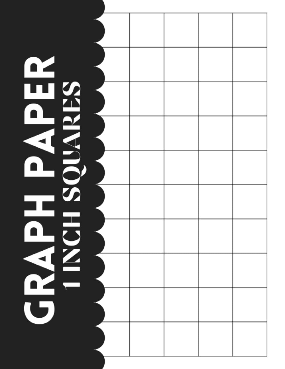 graph paper 1 inch squares graph paper 1 inch grid 8x10 squares 8 5x11 large sheets with 120 blank pages grid press graph 9798795573342 amazon com books
