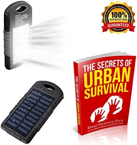 #1 Solar Charger-Solar Battery Pack with FREE Ebook, Hook and USB Charger!Perfect Outdoor Survival Tool!Solar Battery Charger Power Bank 100% GUARANTEE!