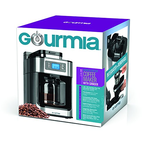 Gourmia GCM4500 Coffee Maker With Built In Grinder, Programmable 10 Cup