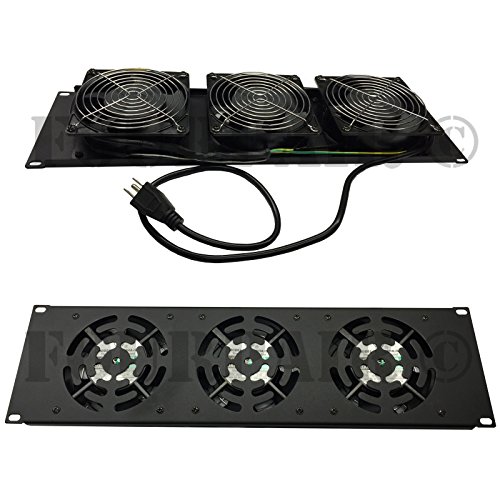 yan_3 Fan (120mm) 19" Rack Mount Cooling Panel System DJ Rack Case Server Cabinet 3U