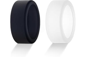 RUENTECH 2-Pack Ring Cover Compatible for Oura Ring Gen 4/Gen 3 Horizon/Heritage, Anti-Scratch Elastic Silicone Ring Cover for Oura Ring Gen3/Gen4 Protector (Black&Clear, S for 6 7 8 9 10)