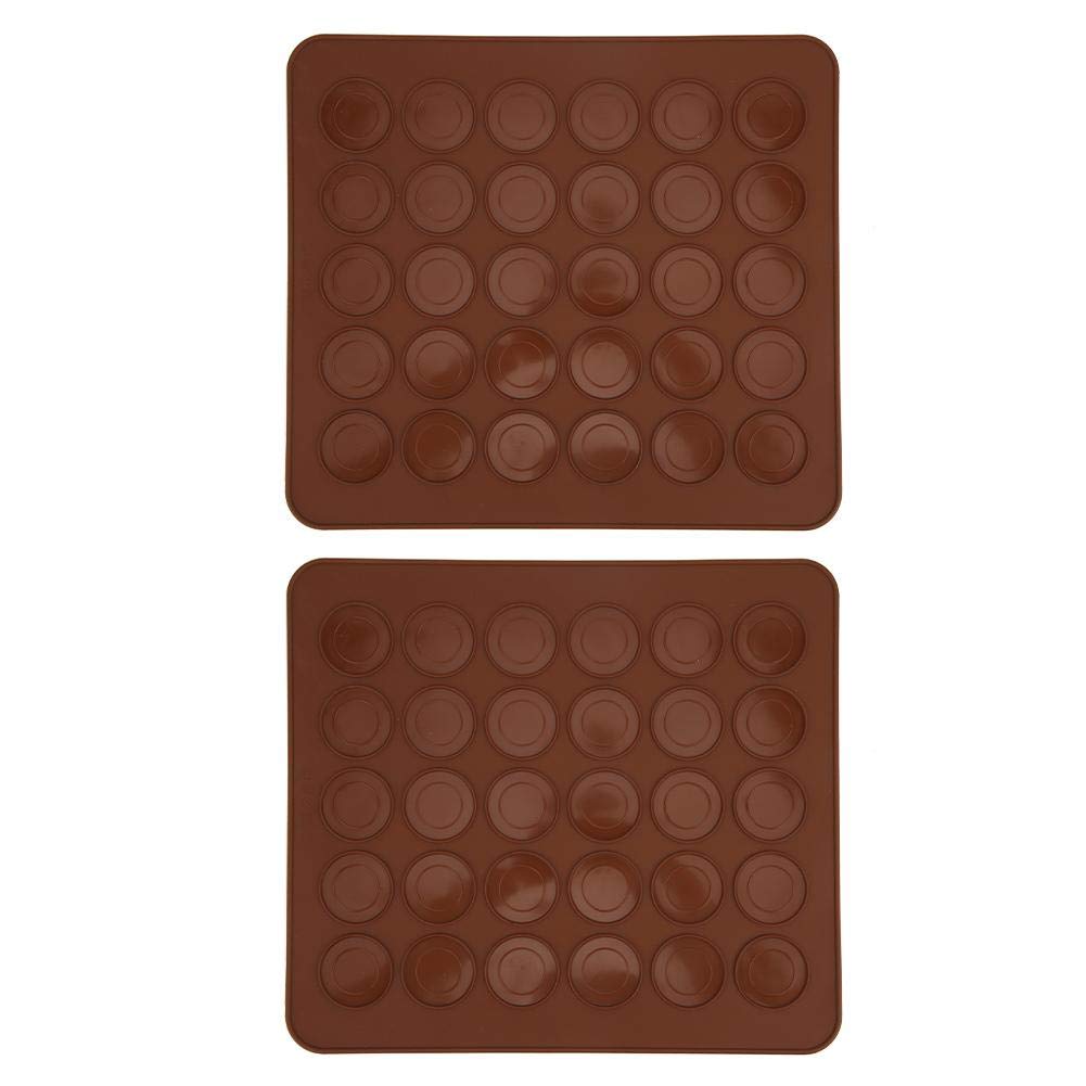 Fdit 2Pcs 30 Holes Macaron Silicone Baking Mat Mould Non-Stick Macaron Pad Oven Oven Baking Mat DIY Sheet Cake Molds