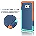 Galaxy S6 Edge Case, TILL(TM) Ultra Slim 3 Color Hybrid Impact Anti-slip Shockproof Soft TPU Hard PC Bumper Extra Front Raised Lip Case Cover for Samsung Galaxy S6 Edge S VI Edge G925 [Blue]