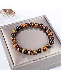 Cherry Tree Collection Natural Semi-Precious Gemstone Beaded Stretch Bracelet 8mm Round Beads 7"