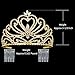 DcZeRong Gold Tiara Prom Crown Gold Prom Tiara Queen Tiara Crown Women Prom Crowns Pageant Tiaras