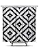 Black and White Diamond Grid Pixel Shower Curtain