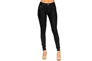 YELETE Women's Basic Five Pocket Stretch Jegging Tights Pants