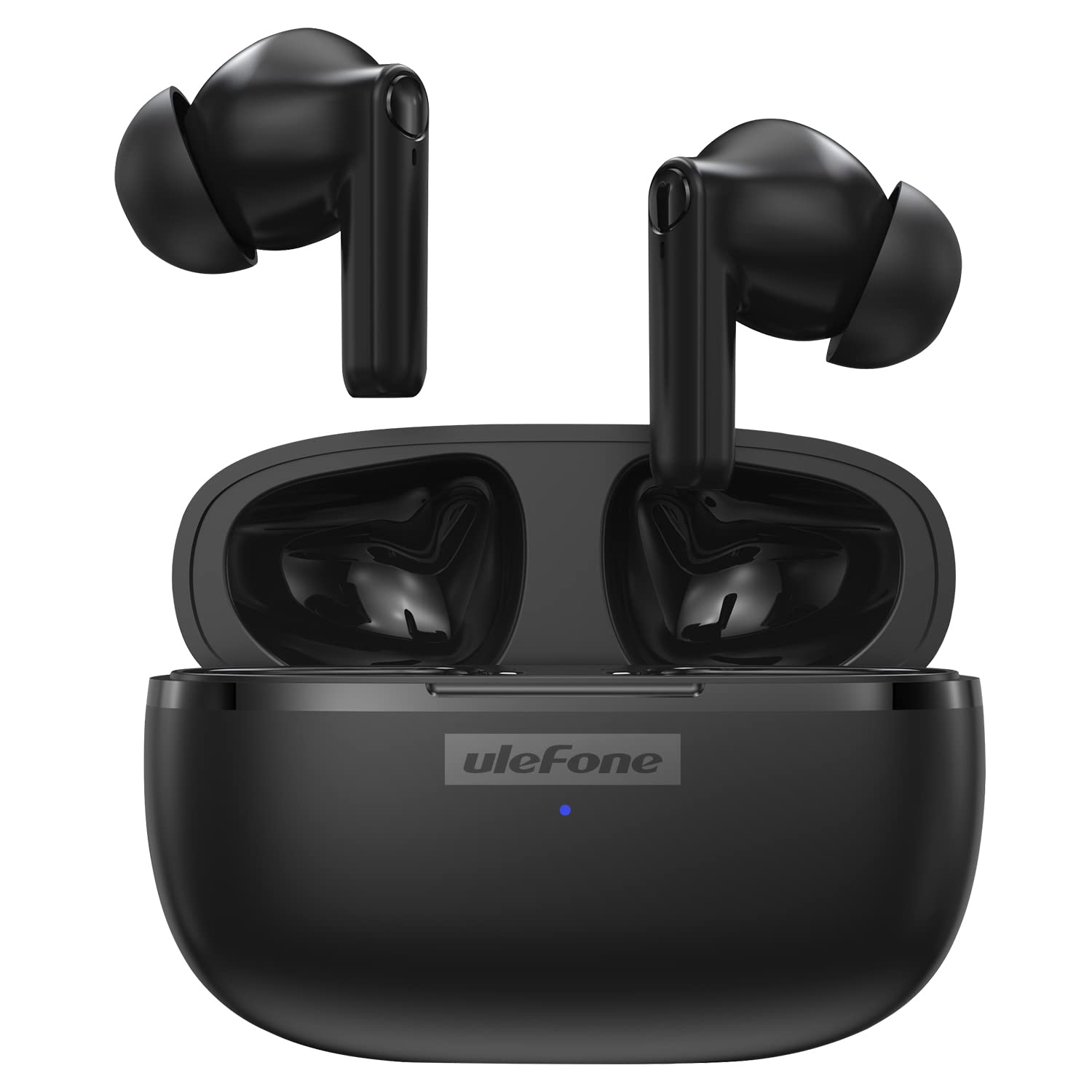 Ulefone Wireless Earbuds, Bluetooth Headphones in Ear Microphone, Bluetooth 5.1, Type-C Charging, Touch Control, LED Display, for iPhone/Android/IOS, Black