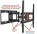 Husky Mounts Full Motion TV Bracket Fits Most 32-55 Inch LCD LED Flat Screen Articulating Tilt Swivel TV Wall Mount Corner Friendly