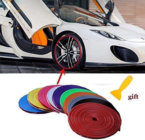 Gaosheng 5 Car Decorative Moulding Trim Trim Chrome inner strip flexible interior decorative strip line diy Red