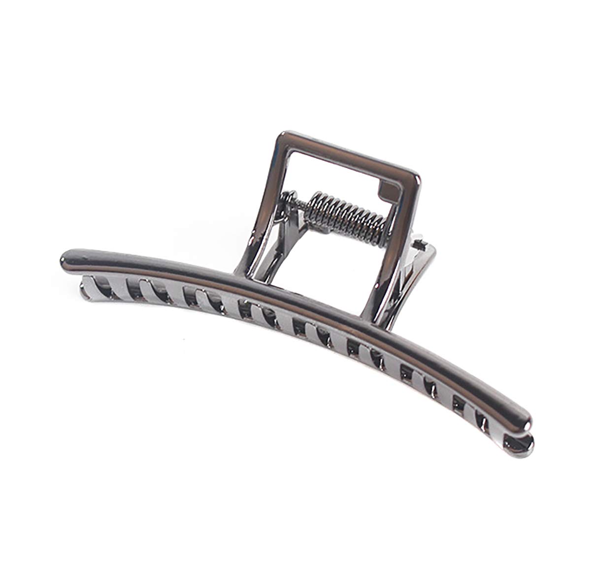 Fodattm Solid Color Vintage Simple Alloy Hair Jaw Clips Hair Clamp Large Adult Bath Shark Clip Ponytail Holder Hair Claw Hairpin Accessories for Girls Lady Women (Black)