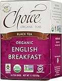 Choice Organic English Breakfast Black Tea, 16 Count Box