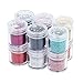 12 Colors Glitter Dust Powder Set for Nail Art Tips Decoration, Make up, Eye Shadow, DIY and Crafts Doubtless Bay