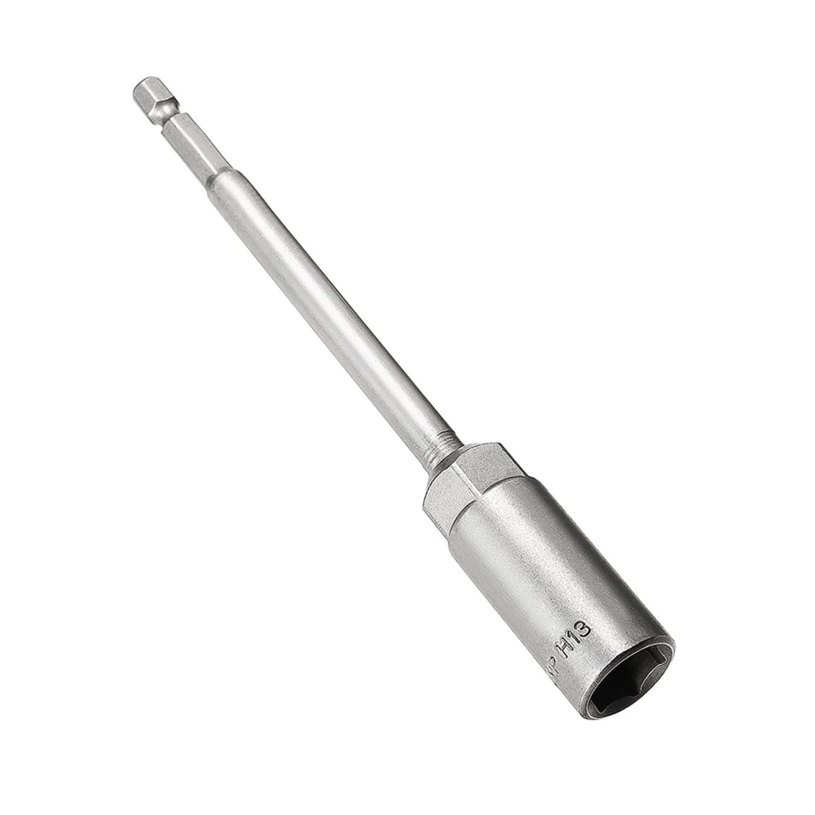 TOP-VIGOR 150mm Nut Setter Driver Drill Bit Set, 1/4 inch Hex Shank Quick Change, 13mm Length Metric Nut Driver Set for Woodworking, Auto Repairing, Machine Maintenance, Furnitures