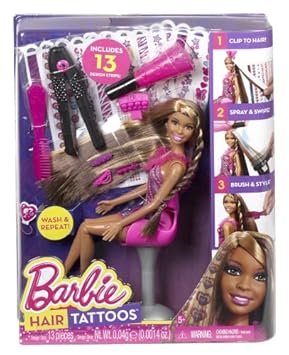 Barbie Hair Tattoos African American Doll Amazon Co Uk Toys Games