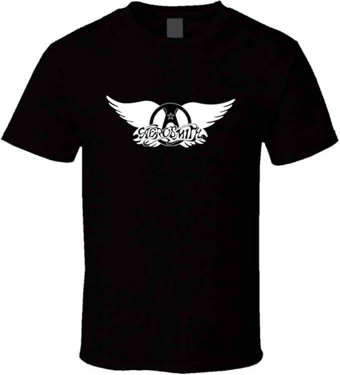 Aerosmith Wings Logo T Shirt Black Amazon.co.uk Clothing