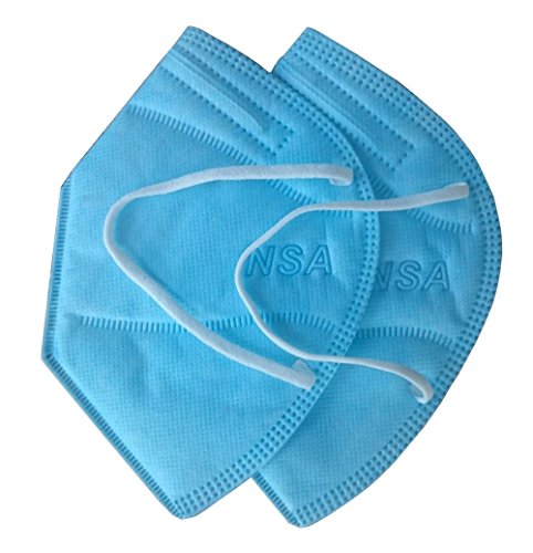 Healthcom 20 Pcs Disposable Sanitary Masks Asthma/Allergy Air Filters Earloop Face Mask,Blue