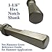 Champion Chisel, HEAVY DUTY- Floor Scraper System, 1-1/8-Inch Hex Notch Shank, Works great with Demolition Hammer Carts