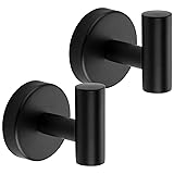 Ravinte Towel Hooks 2 Pack Black Bathroom Towel