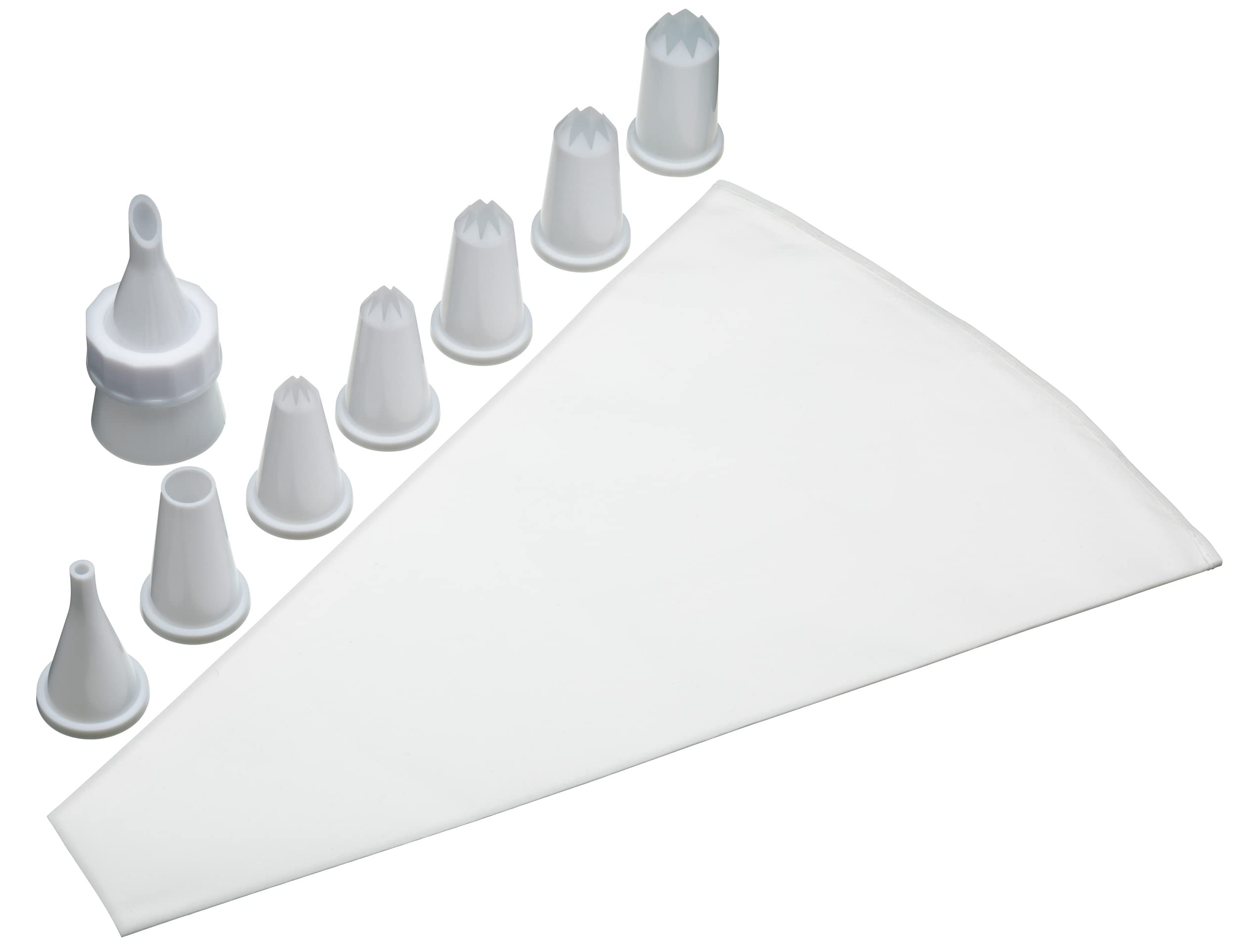 KitchenCraft Sweetly Does It Starter Icing Set with Reusable Piping Bag and Nozzles in Gift Box, Cotton/Plastic, 1 Pieces