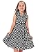 Grace Karin Girls Retro Sleeveless Lapel Collar Polka Dots Dresses