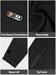 PTAHDUS Men's Heated Jacket Soft Shell with Hand