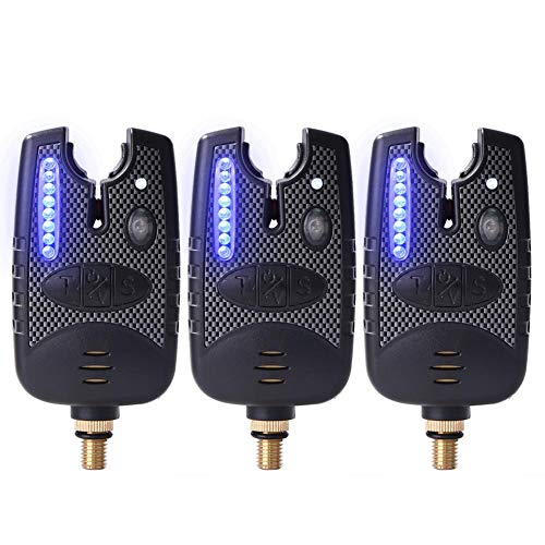 Vakind Wireless Fishing Bissanzeiger Angeln Bissanzeiger Blaue LED-Fischen-Anzeige Wasserdicht-Ton-Alarm für Angel… – Bild 4
