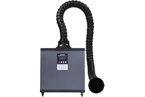 KNOKOO 210W Power DIY Moveable Welding Fume Extractor FES200 LCD Display Solder Fume Extractors and Dust cigarette Removal Machine with Single System (FES200)