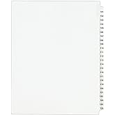 Avery Legal Exhibit Dividers, Side Tab, 101-125 Numbered, 1 Set | For Legal Filing and Court Exhibits, Collated Set, Rip Proof Reinforced Tabs Printed Both Sides, Unpunched Binding Edge