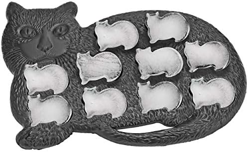 Fairly Odd Novelties Cat Shaped Ice Cube Tray Fun & Cute Animal Replica Mold, standard, Black