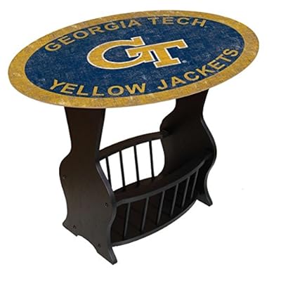 Fan Creations C0818-Georgia Georgia Tech Distressed Logo End Table with Team Color