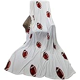 Oversized Fleece Throw Blanket 60’’ X80’’ Ultra Soft Cozy 350GSM Durable Flannel, No shed No Pilling, Suitable for All Seasons (Football Throw Blanket)