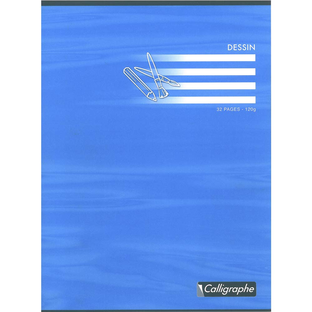 Calligrapher 7553C A Drawing Notebook (Clairefontaine) - 24x32 cm - 32 Plain White Pages - 120 g Drawing Paper - Varnished Recycled Card Cover - Random Colour โ image 1