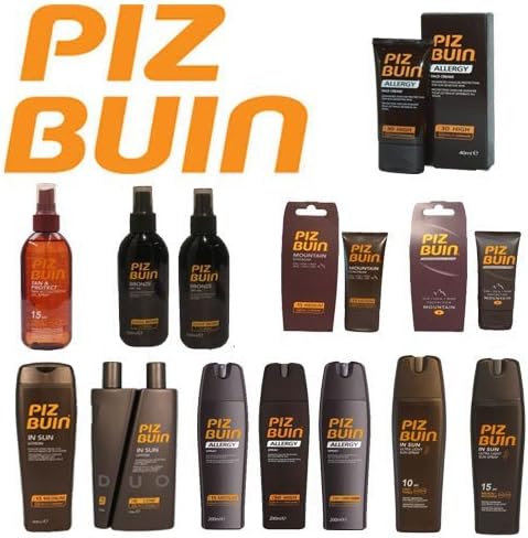 (PIZ BUIN) Sun Protection - Allergy Cream, Lotions, Oils Sprays &amp; Aftersun - Over 120 Products To Choose From - (Piz Buin Mountain Sun Cream SPF 15 40ml, 3 PACK) by Sun Cream