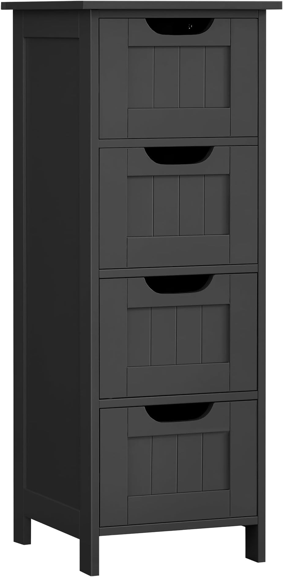 VASAGLE Bathroom Floor Storage Cabinet 4 Drawers 30x30x82 cm Ink Black LHC040B01