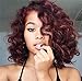 ATOZWIG Short Wigs for Black Women Red Wig Cheap Curly Synthetic False Hair Heat Resistant Short Natural Cheap Hair Wig for Women