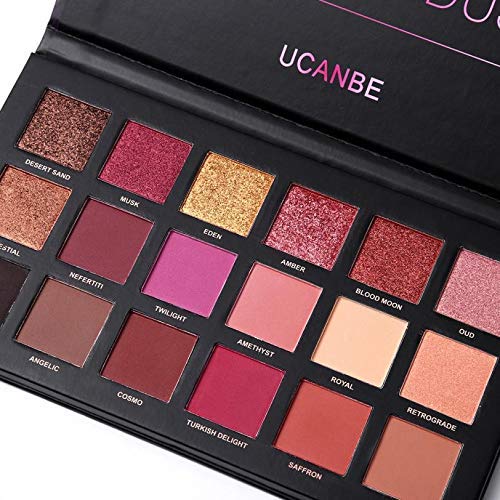 18 Couleurs Fard a Paupiere,Matte Paillette Eyeshadow Palette Imperméable Perle métallisée Cosmétiques Palette Fard À Paupières