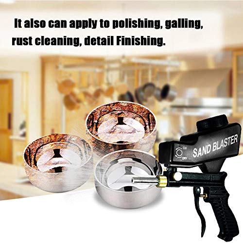 Gravity Feed Sandblasting Tools Air Sandblaster Tools Sand Spray Gu n For Rust Remove Sandblaster Air Tools - Blue