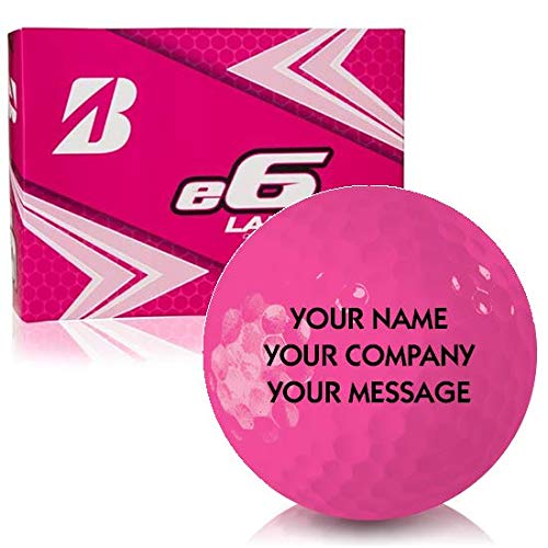 Bridgestone e6 Lady Pink Personalized Golf Balls