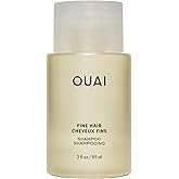 OUAI Fine Shampoo Travel Size - Volumizing Shampoo with Strengthening Keratin, Biotin & Chia Seed Oil for Fine Hair - For Clean, Weightless Body - Paraben, Phthalate & Sulfate Free Hair Care (3 Fl Oz)