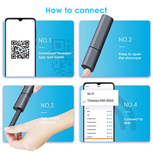 VITCOCO Ear Wax Removal 1926P FHD WiFi Wireless Otoscope Earwax Removal