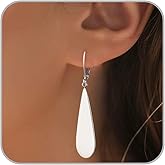 FLYUN 18k Gold Plated Long Teardrop Dangle Earrings For Women Trendy-Hypoallergenic Lightweight Leverback Dangle Earrings For Jewelry Gift