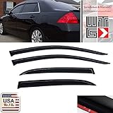 VITO 4pcs Side Window Deflectors Original Window Visors For 2003 2004 2005 2006 2007 Honda Accord 4 Door Sedan Vent Visor Sun/Rain Guard